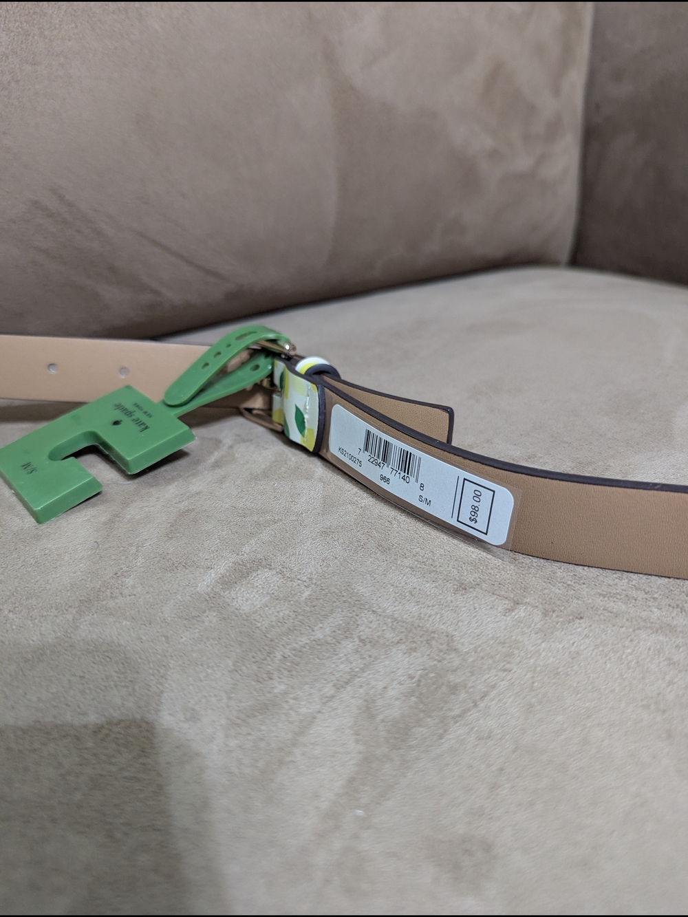 Kate Spade White Lemon Print Belt Bag with Green Leaves - Picture 6 of 10